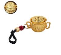 Mini portachiavi creativo con cornucopia zodiacale, portachiavi per auto, amuleto Feng Shui guida protezione sicura da viaggio, portafortuna in stile cinese, regalo di buona fortuna per sorelle