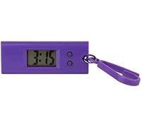 Mini portachiavi digitale viola, per orologio, portatile, per orologio da tasca, zaino, utile e pratico, con fibbia a clip, unisex