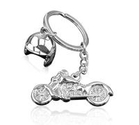 Mini Portachiavi Moto - Portachiavi per Borse, Chiavi e Cellulare - Argento