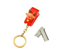 Mini portachiavi pinzatrice e graffetta set 750 n. 10 incluso per rilegare documenti, documenti, feste di Natale, bomboniere, graffette