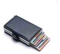 Mini portafoglio in pelle per uomo e donna, porta carte sottile con tasca portamonete, custodia compatta per carte di credito, portafoglio i
