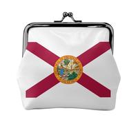 Mini portafoglio portamonete da donna in microfibra con stampa bandiera della Florida, mini portafoglio per carte e rossetto