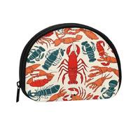 Mini portamonete a forma di aragosta e granchio, con cerniera, per chiavi di monete, si possono anche riporre piccoli oggetti che si desidera, Nero , Taglia unica, Portamonete