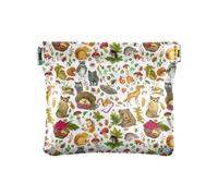 Mini portamonete a forma di fenicottero a forma di cuore portamonete piccola borsa per il trucco per le donne dimensioni 10,9 x 9,4 cm, Animali del bosco Orsi, Taglia unica, Animali del bosco Orsi