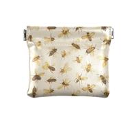 Mini portamonete in pelle PU con api beige insetto impermeabile mini borsa per il trucco per le donne, beige ape insetto, 1 formato, stampa artistica, Insetto ape beige, 1 size, Stampa artistica