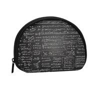 Mini portamonete stampato con stampa fisica con cerniera, piccolo portafoglio per donne e uomini, organizer compatto per denaro da viaggio, Nero , Taglia unica