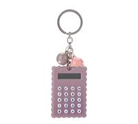 Mini Portatile Carino Biscotti Stile Portachiavi Calcolatrice Calcolatrice Tascabile Color Caramella Stile Semplice Fresco e Alla Moda con Design Portachiavi in silicone per