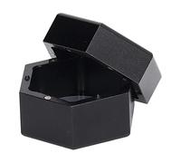 Mini portatile di billiard di biliardo Custodia esagonale piscina segnali di gesso di gesso in lega di archiviazione durevole in lega per i giocatori di biliardo accessori per (Nero)