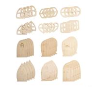 Mini porte fatate in legno, 48 pezzi, kit fai da te per un tocco personale nella decorazione della casa e progetti creativi (stili sottili)