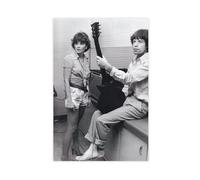 Mini poster vintage originale _ Magazine Clipping - Mick Jagger (The Rolling Stones) & Linda Ronstadt, Los Angeles, 1978 poster su tela, decorazione artistica da parete per soggiorno camera da letto