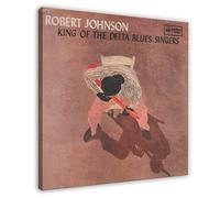 Mini poster vintage originale _ ritaglio rivista - Robert Johnson - King of the Delta Blues Singers poster su tela decorazione da parete per soggiorno camera da letto decorazione 71 x 71 cm (70 cm)