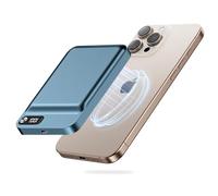 Mini Power Bank 10000mAh - 20W USB-C Fast Charger with 15W Cordless Charging, LED Display, Compact Aluminum Pocket Battery Pack