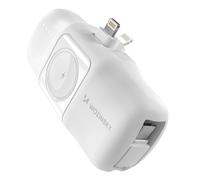 Mini Power Bank 5000mAh 15W per iPhone e Apple Watch Bianco