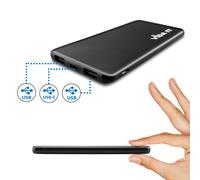 Mini Power Bank 5000mAh 2A Caricabatteria Esterna Portatile Supporta 3 Cellulari