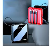 Mini power bank da 20000 mAh, portatile, ultrasottile, con ricarica rapida tramite USB, compatibile con tutti i dispositivi elettronici.