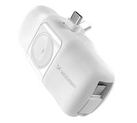 Mini Power Bank da 5000 mAh 15 W USB-C con caricatore per Apple Watch - Bianco