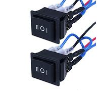 Mini power button Boat Rocker Switch Confezione da 2 interruttori a bilanciere DPDT ON-OFF-ON a 6 pin, 3 posizioni, autobloccanti, 12 V, 125 V, 250 V, 20 A(Latching)