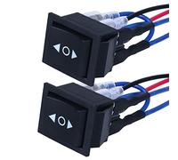 Mini power button Boat Rocker Switch Confezione da 2 interruttori a bilanciere DPDT ON-OFF-ON a 6 pin, 3 posizioni, autobloccanti, 12 V, 125 V, 250 V, 20 A(Momenrary-arrow)