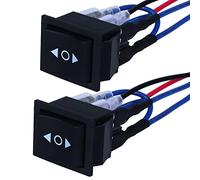 Mini power button Boat Rocker Switch Confezione da 2 interruttori a bilanciere DPDT ON-OFF-ON a 6 pin, 3 posizioni, autobloccanti, 12 V, 125 V, 250 V, 20 A(Latching-arrow)