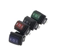 Mini power button Boat Rocker Switch Interruttore a bilanciere impermeabile KCD1 a 3 posizioni ON-OFF-ON a 3 pin CA 250 V/6 A 125 V/10 A multicolore(3D3P-Red)