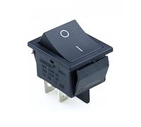 Mini power button Boat Rocker Switch Interruttore a bilanciere KCD4 con luce multicolore On-Off 2 posizioni 4-6 pin 16A 250VAC 20A 125V(Schwarz,6 Pin)