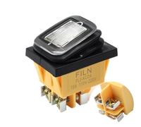 Mini power button Boat Rocker Switch Interruttore a bilanciere On Off 30A 250V 4 pin DPST IP67 impermeabile con LED marino multicolore 30x22mm(Screw foot White,5V)