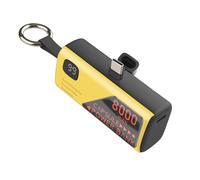 Mini Powerbank 8000mAh con Connettore USB-C Integrato e Formato Portachiavi