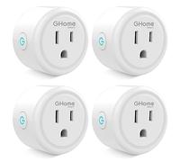 Mini presa intelligente, presa WiFi funziona con Alexa e Google Home, telecomando con funzione timer, supporta solo rete a 2,4 GHz, nessun hub richiesto, certificazione ETL FCC (confezione da 4)