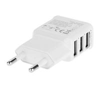 Mini-presa multipla con 3 prese USB, universale, adattatore da viaggio, presa da 220 V, adattatore USB piatto per molti dispositivi, cellulare, smartphone, tablet, e-book reader, navigatore, altoparlanti e auricolari Bluetooth
