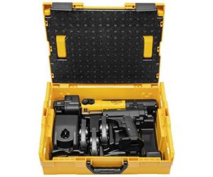Mini-Press M - Set di pressatrici radiali con batteria agli ioni di litio in valigetta e 3 ganasce M15-18-22, in acciaio, 30 x 25 x 5 cm, giallo (Rems 578043 R220) - EAN: 4039976161473