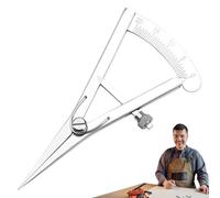 Mini pressa per bordi, compasso distanziatore a molla di precisione, strumento per artigianato in pelle, calibro regolabile e lucidato, per geometria della lavorazione dei metalli, 8,5 cm