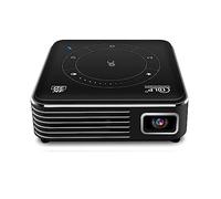 Mini proiettore, 2000 lumens LED proiettore portatile supporto HD 1080P 4K, proiettore con Wifi e Bluetooth per Smart Phone specchio wireless portatile video beamer (Nero 4GB RAM 32GB ROM)