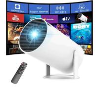 Mini Proiettore 4K 1080P WiFi 6 BT 5.0 Android 11 180° HDMI USB PS5 Bianco