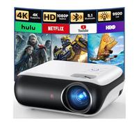 Mini Proiettore 4K, HAPPRUN 2025 Upgraded Videoproiettore Portatile 1080P Full HD Bluetooth 5.1 Projector da Esterno Compatibile con HDMI/TV Stick/USB/PS5/Laptop