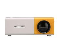 Mini Proiettore 5V 2A Alimentazione 100-240V Interfaccia Multimediale HD 200 Lm HiFi HD 1080P Proiettore Portatile con Telecomando per PC (Spina UE)