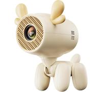 Mini proiettore, Cartoon Dog Proiettore intelligente con Wifi 6 e Bluetooth 5.1, supporto Full HD 4K, proiettore portatile Android 11, 160ANSI Correzione trapezoidale automatica Schermo da 130 pollici