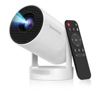 Mini proiettore, HY300 Plus Proiettore portatile, supporto 4K 1080P con Dual-Band WIFI6 5G Wireless 5.4 Bluetooth Android 11, girevole a 180°, correzione trapezoidale automatica, video schermo 25"-110