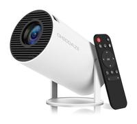 Mini proiettore, HY300 PRO Proiettore portatile, supporto 4K 1080P con Dual-Band WIFI6 5G Wireless 5.0 Bluetooth Android 11, girevole a 180°, correzione trapezoidale automatica, video proiettore