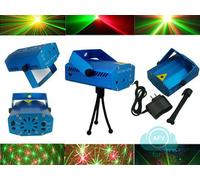 MINI PROIETTORE LUCI DI NATALE DOPPIO LASER EFFETTO PER DISCOTECA ROSSA VERDE