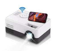 Mini Proiettore per Home Theater, Videoproiettore LED 1920 X 1080P, Smart WiFi Phone Stesso Schermo, Proiezione Grande da 120 Pollici, 30000 Ore di Vita per Ufficio Affari