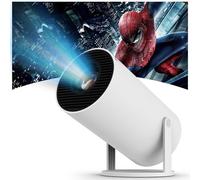 Mini proiettore portatile Auto Keystone con Android 11, proiettore 4k con WiFi 2.4G/5G, BT 5.4, schermo da 130 pollici, girevole a 180°, proiettore mobile home theater per HDMI/USB