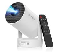 Mini proiettore portatile con supporto 4K, Bluetooth 5.4 WIFI6, altoparlante base audio da 5 watt, 160 ANSI, Android 11, rotazione 210°, correzione trapezoidale automatica video proiettore HY300 Pro+