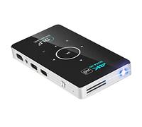 Mini proiettore portatile, Mini Home 2GB+32GB Proiettore Android integrato, compatibile con Android, iPhone, laptop, HDMI, scheda TF, USB e PS4, per l'intrattenimento domestico (nero)