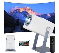 Mini Proiettore Portatile TV Supporta filmati 4K/1080P,WiFi 6+Bluetooth 5.0,Android 11 Correzione Automatica Verticale + Altoparlanti Stereo,Proiezione a 360°,Compatibile Netflix/YouTube/Prime Video