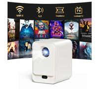 Mini Proiettore Portatile, Videoproiettore HD 1080P Supporto, Messa a Fuoco Elettrica e Zoom, LORDWIT Proiettore Esterno per Smartphone, 5G WiFi, Bluetooth, HDMI USB, Cinema a Casa