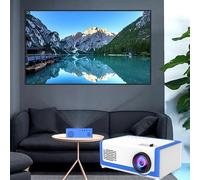 Mini proiettore, proiettore portatile supporta decodifica HD 1080p, proiettore domestico supporta U Disk, TF, HDMI e riproduzione di cavi AV per telefono, PC, TV, piccolo regalo
