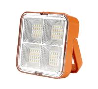 Mini proiettore solare ricaricabile multifunzionale per esterni, portatile, IP66, impermeabile, luce di lavoro per emergenze, riparazioni, campeggio (arancione)