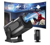 Mini proiettore Starlight Supporto 1080P e 4K con wifi 6 e bluetooth 5.2, Android 12 TV Movie proiettore con app integrate compatibile con PC/smartphone/HDMI/USB, uso interno ed esterno