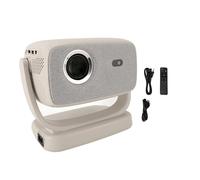 Mini Proiettore, Videoproiettore Portatile 4K Ruotabile 180° con Bluetooth 5.3, Messa Fuoco Elettronica, Correzione Automatica, Piccolo Proiettore Home Theater per Film (Spina