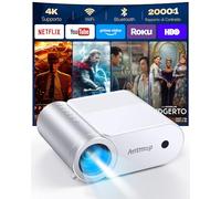 Mini Proiettore WiFi e Bluetooth, Proiettore Portatile Home Cinema 1080P per Telefono, 200” Home Theater per Camera da Letto per iPhone/HDMI/USB/TV Stick